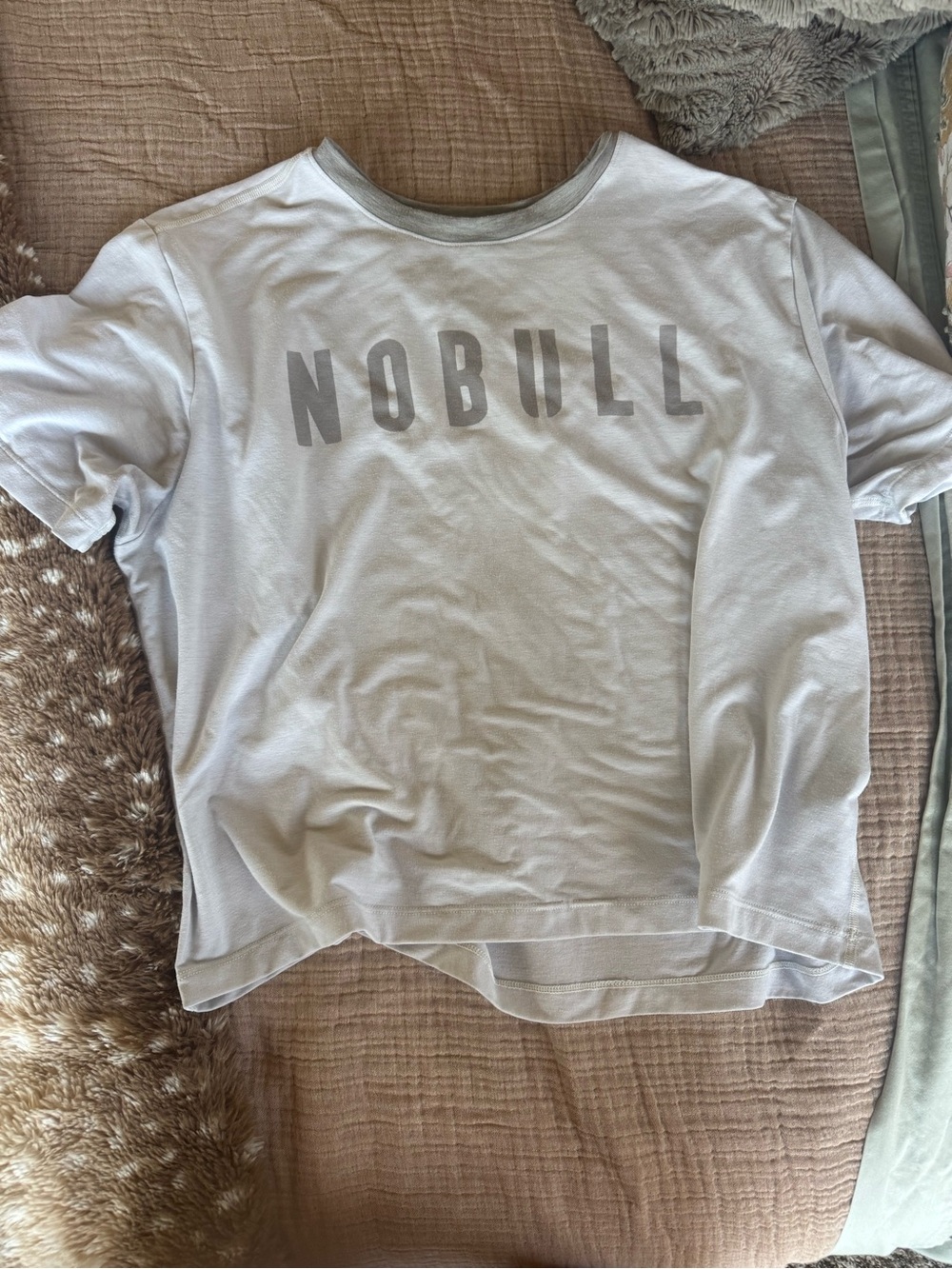 NOBULL White Tee with Gray Logo